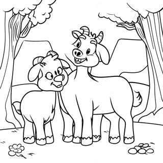 Page A Colorier De Lhistoire Des 3 Billy Goats Gruff 29286-26442