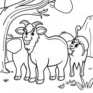 Page A Colorier De Lhistoire Des 3 Billy Goats Gruff 29286-26443