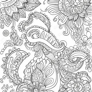 Page A Colorier De Motif Paisley 29327-26467