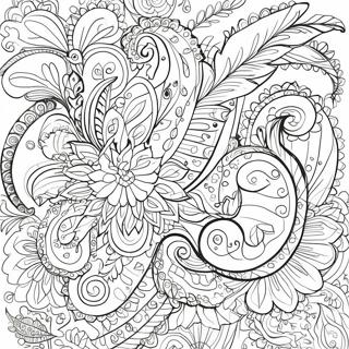 Page A Colorier Avec Un Design Paisley Complexe 29328-26471