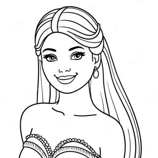 Page A Colorier Poupee Barbie 29357-26490