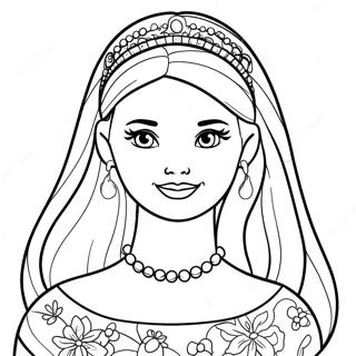 Page A Colorier Poupee Barbie 29357-26491