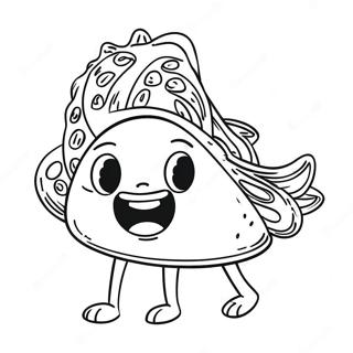 Page A Colorier De Taco Drole Avec Des Yeux 2939-2381