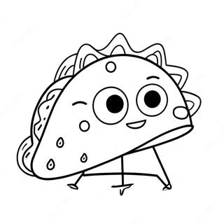 Page A Colorier De Taco Drole Avec Des Yeux 2939-2383