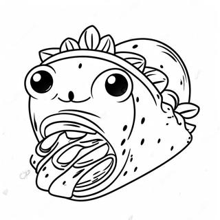 Page A Colorier De Taco Drole Avec Des Yeux 2939-2384