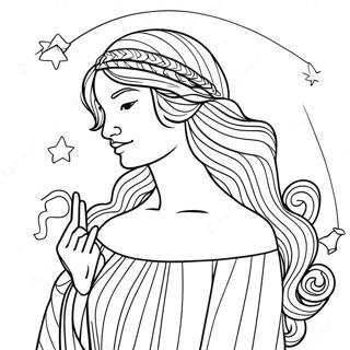 Page A Colorier De La Constellation De La Vierge 29478-26591