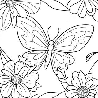 Page A Colorier De Papillon Soie 29507-26612