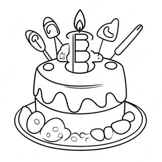 Page A Colorier De Gateau Danniversaire Colore Du 3eme Anniversaire 29538-26640