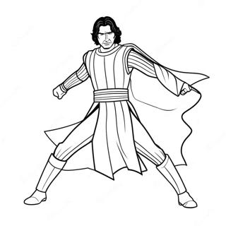 Page A Colorier De Kylo Ren En Position De Combat 29548-26646