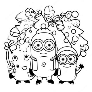 Minions Noël Pages À Colorier