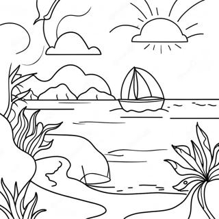 Page A Colorier Scene Ocean Bleu Eclatant 2969-2405