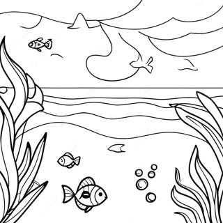 Page A Colorier Scene Ocean Bleu Eclatant 2969-2406