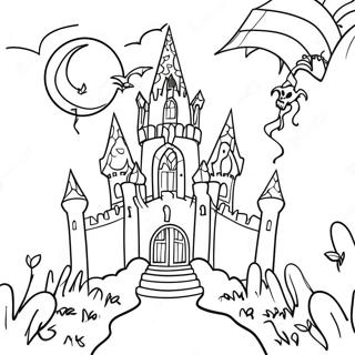 Page A Colorier De Chateau Gothique Effrayant 29747-26802