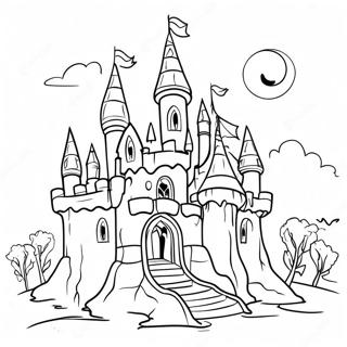 Page A Colorier De Chateau Gothique Effrayant 29747-26803