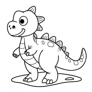 Page A Colorier De Dinosaure Aquatique Amical 29778-26830