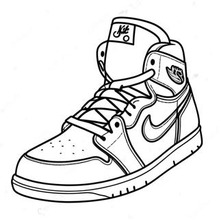 Baskets Jordan 1 Pages À Colorier