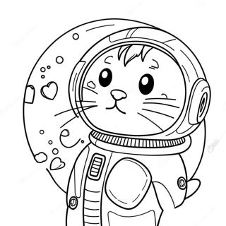 Page A Colorier De Chat Cosmique En Combinaison Spatiale 29798-26846