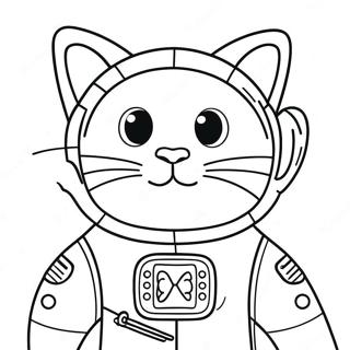 Page A Colorier De Chat Cosmique En Combinaison Spatiale 29798-26847