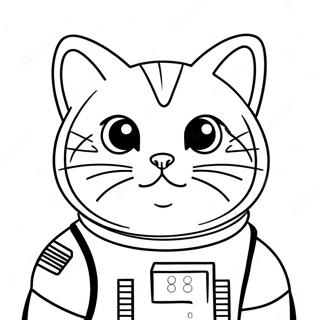 Page A Colorier De Chat Cosmique En Combinaison Spatiale 29798-26848