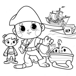 Page A Colorier De Jake Et Les Pirates Du Pays Imaginaire 29817-26860