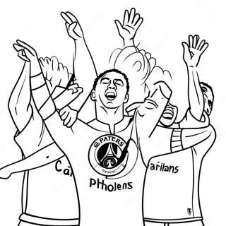 Page A Colorier Des Joueurs Du Psg Celebrant 29919-26935