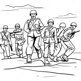 Page A Colorier Des Soldats Du Jour J Debarquant 29929-26943