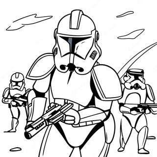 Page A Colorier De La Bataille Des Clones De La Phase Epique 2 29939-26950