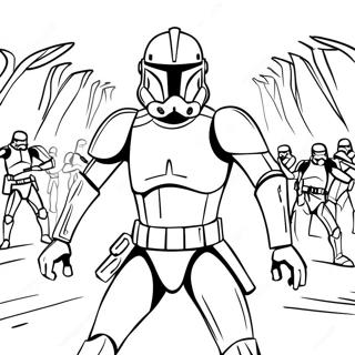 Page A Colorier De La Bataille Des Clones De La Phase Epique 2 29939-26951