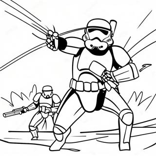 Page A Colorier De La Bataille Des Clones De La Phase Epique 2 29939-26952