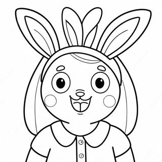 Page A Colorier Louise Belcher Avec Des Oreilles De Lapin 2999-2431