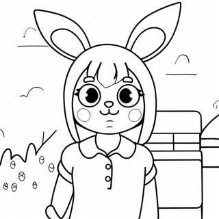 Page A Colorier Louise Belcher Avec Des Oreilles De Lapin 2999-2432