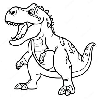 Page A Colorier T Rex Rugissant 2-5