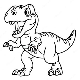 Page A Colorier T Rex Rugissant 2-7