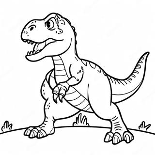 Page A Colorier T Rex Rugissant 2-8