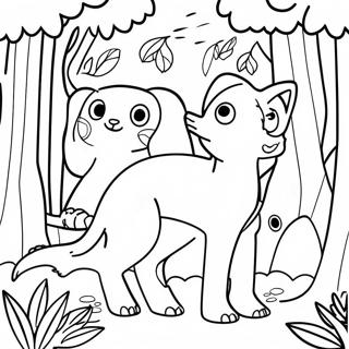 Page A Colorier Animaux De La Foret Tropicale Luxuriante 30059-27045