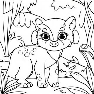 Page A Colorier Animaux De La Foret Tropicale Luxuriante 30059-27048