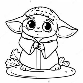 Bébé Yoda Noël Pages À Colorier