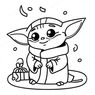 Page A Colorier Bebe Yoda Noel 30138-27107