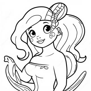 Page A Colorier Ariel Rebelle Avec Tatouages 30149-27120