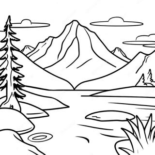 Page A Colorier De La Majestueuse Montagne Sauvage 30249-27200