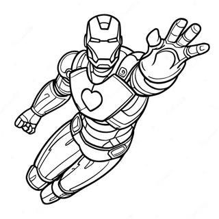 Iron Man Volant En Action Page A Colorier 3029-2453