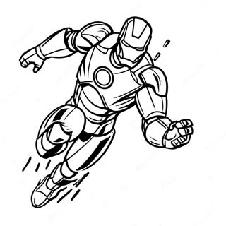 Iron Man Volant En Action Page A Colorier 3029-2477