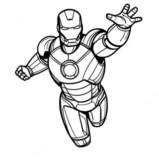 Iron Man Volant En Action Page A Colorier 3029-2479