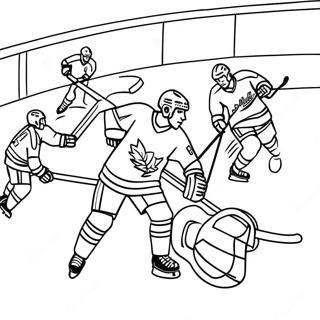 Page A Colorier De Scene De Match De Hockey Excitante 302-246