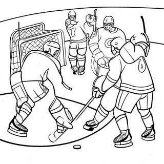 Page A Colorier De Scene De Match De Hockey Excitante 302-248