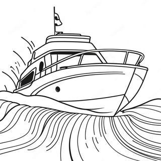 Page A Colorier Course De Bateaux A Moteur Sur Les Vagues 30328-27256