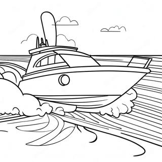 Page A Colorier Bateau A Moteur Rapide Avec Marins 30329-27257