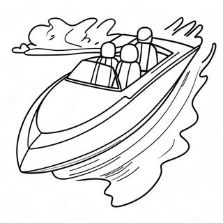 Page A Colorier Bateau A Moteur Rapide Avec Marins 30329-27259