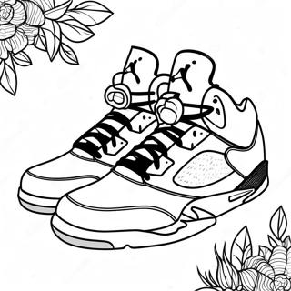 Baskets Jordan 5 Pages À Colorier