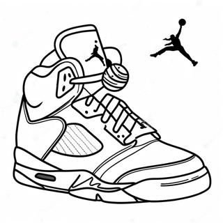 Page A Colorier Baskets Jordan 5 Classiques 30349-27275